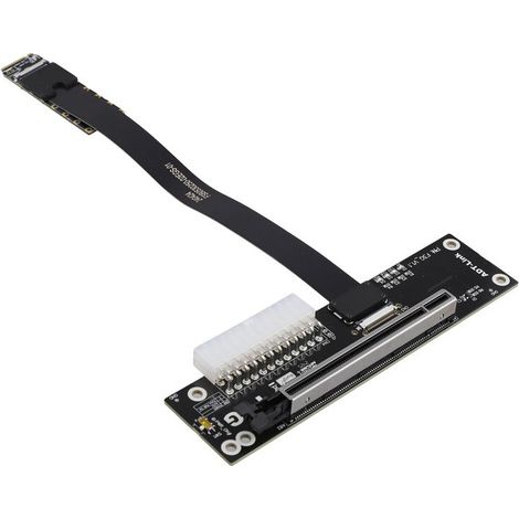 Adattatore ADT-LINK PCIe 5.0 M.2 NVMe a PCIe x16 EGPU per NUC / ITX / STX / Notebook 25 cm (1/2)
