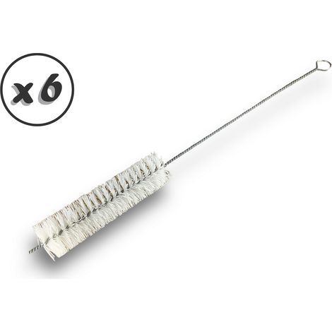 Goupillon NYLON multifonction Différents diamètres Garnissage 100 mm Manche Torsadé - Quantité x 6 - Ø 28 mm - NYLON