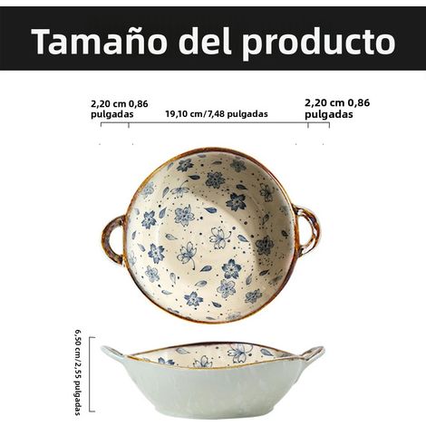 (Style A) Bol à soupe japonais en céramique de 7,5 pouces avec poignée, convient à une utilisation domestique et au micro-ondes. (1/5)