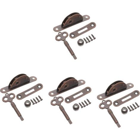 Mipcase Lot de 4 verrous décoratifs de remplacement pour meubles ancie (1/5)