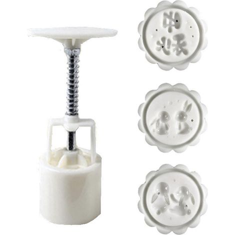 Moule à gâteau de lune, presse manuelle, emporte-pièces en forme de lapin, outils de décoration de pâtisserie (1/5)