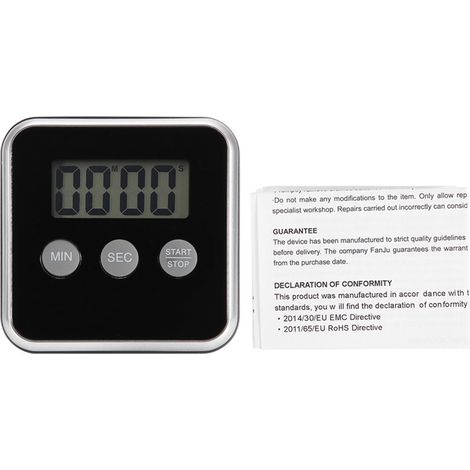 Minuteur numérique magnétique avec alarme sonore pour cuisine, compte à rebours (1/5)