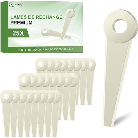 25 Ersatzmesser für Stihl Polycut Rasentrimmer 5-3, 6-3, 7-3, 10-3, 20-3, 40-3, 41-3 (1/5)