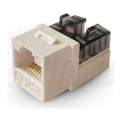 Presa keystone colore bianco 8p8c rj45 non schermata cat.6 utp connessione 110 idc alpha elettronica 96-116/1 (1/4)