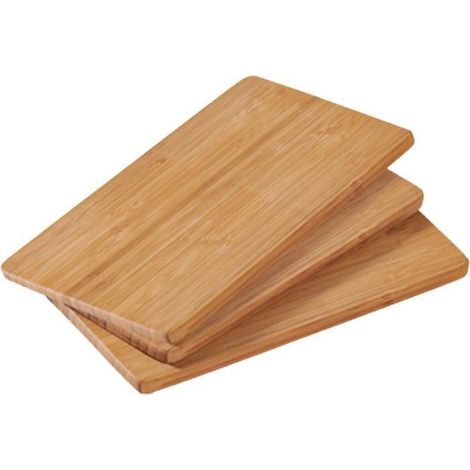 Planchette Petit Déjeuner - Bambou FSC® - 22 x 14 x 1 cm - 3 Pièces