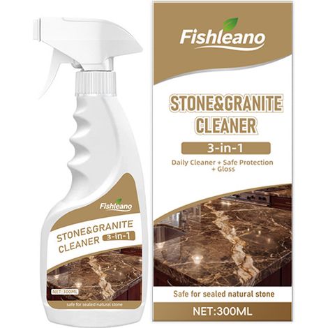 FISHLEANO stone cleaner for furniture and stone tabletops: stain removal, care and brightening of natural stone. (1/5)
