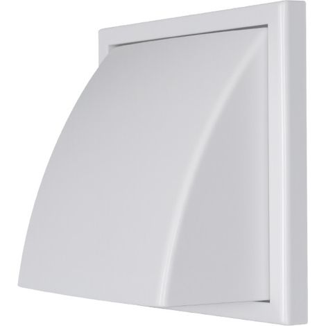 Capot de Conduit Mural Blanc Durable avec Clapet Anti-Refoulement  Grille de Ventilation ASA avec Bride  Protection Pluie et Vent – Grille d'Aération avec Clapet Anti-Retour. (Diamètre: 147mm)