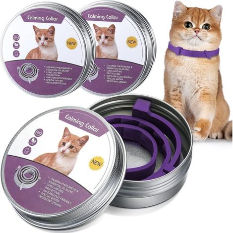 Collier Antiparasitaire 2 Pièces Collier Anti Puces pour Chat 38-62CM Rduit Le Stress et Les Problèmes Comportementaux (1/5)
