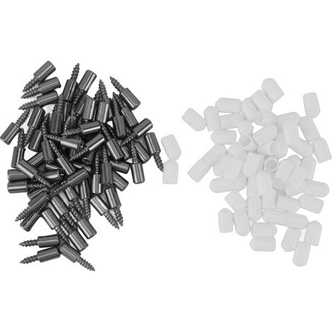 100 tornillos autorroscantes para suelos laminados con funda antideslizante, soporte estable, fabricados en acero laminado en frío, tornillos autorroscantes para metal. (1/5)