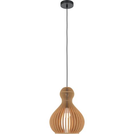 Maytoni Roots II Plafonnier suspendu moderne de 30 cm avec cadre en fil de fer noir et abat-jour beige E27