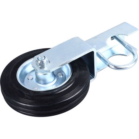 Roulette de portail de 15 cm (6 pouces) pour clôture à mailles losangées, supportant une charge de 227 kg (500 lb), pour tube rond de 41 à 51 mm (1 5/8 à 2 pouces). (1/5)