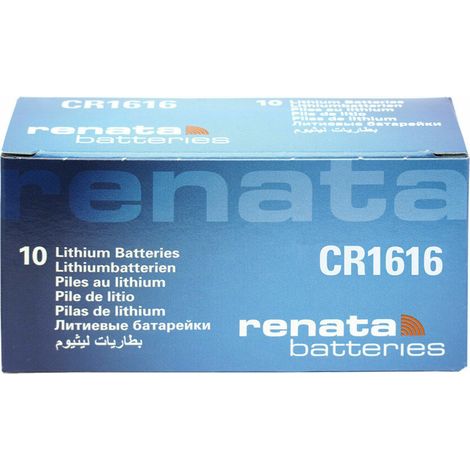 .Renata CR1616 3V au lithium PACK DE 10 PILES.
.
