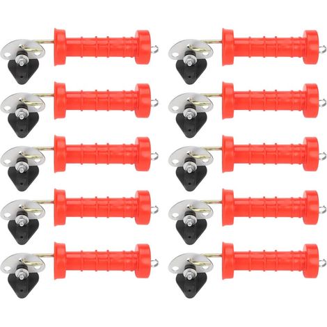 poignées de porte à ressort isolées poignée de porte de clôture électrique avec isolateurs Stable pour clôture électrique (1/5)