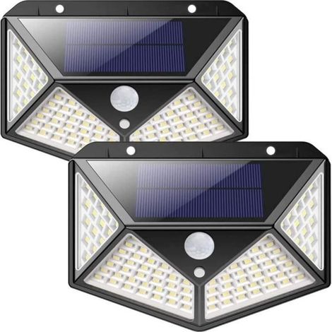 KeWin 100 LED Solar Outdoor Lamp - Waterproof - Black (1/4)