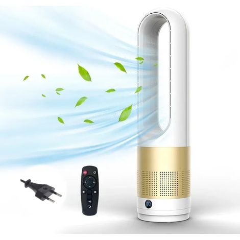 Ventilateur sans pales - Multicolore - 18 pouces - Télécommande - Silencieux - Minuterie 8H (1/5)
