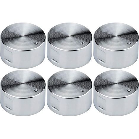 Lot de 6 boutons de cuisinière à gaz 6mm – Alliage de zinc – Installation facile – Design ergonomique et moderne (1/5)