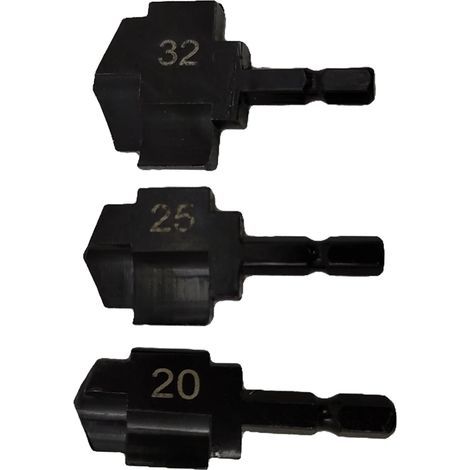 Pipe Bore Drill Bits, 1/4 Inch HSS Ti-Coated Hex Shank for Black PPR Plastic Products, 3 Pieces (1/5)