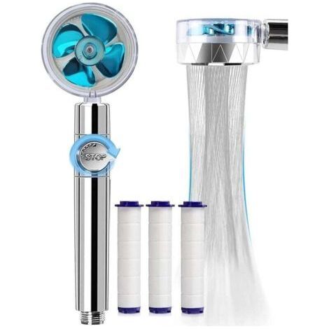 Douchette haute pression économe en eau et antitartre, système de filtration à trois niveaux, 3 éléments filtrants remplaçables (1/4)