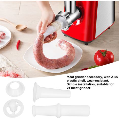 Ortviai Accessoire pour hachoir à viande 7 – Poussoir, embout à saucisses et accessoire Kubbe en ABS résistant (1/4)
