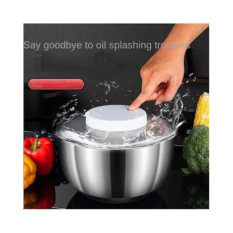 Essoreuse À Salade Électrique 24,5 Cm Panier Inox Détachable - Lave Et Essore Les Légumes En 20 Secondes Pour Cuisine (1/5)