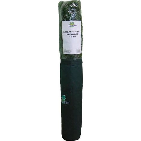 Haie artificielle bicolore 1x3m (1/2)
