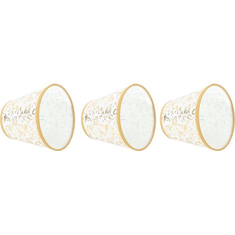 Moderne, aufsteckbare Stofflampenschirme, 3-teilig, Gold, für E14-Glühbirnen, Kronleuchter und Tischlampen (1/5)