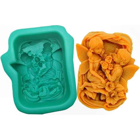 Silikonform im Feenmädchen-Stil, Modellierset für Kuchen und Fondant, Polymerknete, hausgemachte Schokolade, kreatives Backwerkzeug. (1/4)