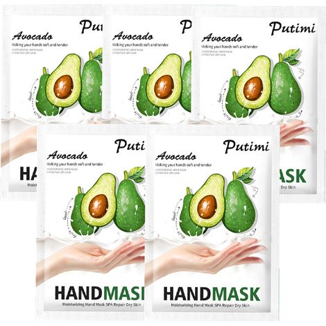 Gants hydratants pour les mains, masque pour les mains pour peaux sèches, masque spa pour les mains apaisant et anti-âge, soin nourrissant pour les mains en hiver, adoucissant et réparant les peaux ru (1/5)