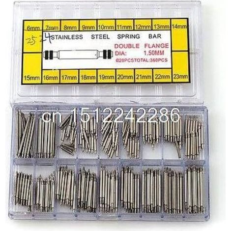 360-teiliges Uhrmacher-Federsteg-Reparaturwerkzeug 8 mm–25 mm NEU WW (1/5)