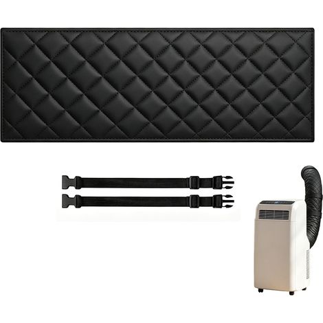 Aislamiento para mangueras de aire acondicionado: funda aislante ajustable de triple capa para mangueras de aire acondicionado portátiles, resistente al calor y de bajo consumo energético, 15 cm de di (1/5)