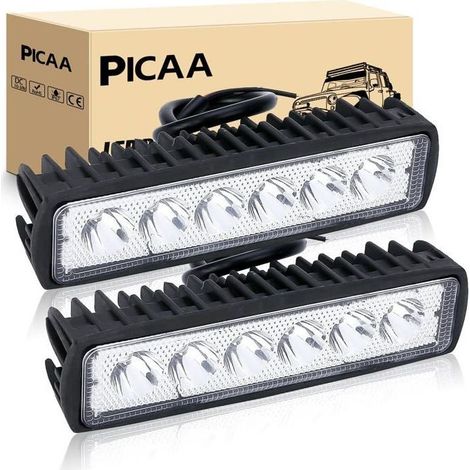 LED Phare 2PCS 6 Pouces 18W Projecteur Spot longue portée Moto Feux de Travail Lampe 12V hors routeVoiture 4x4 Truck ATV SUV Camion (1/5)