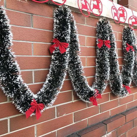 Guirnalda de Navidad de 2 m, decoración de pared para puerta de fiesta en el hogar, adorno para árbol de Navidad, tiras de guirnaldas (5 piezas-B) (1/5)