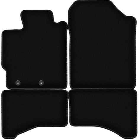 Tapis de sol en velours noir BASIC pour Toyota Yaris III FL à hayon (2017-2020) (1/5)
