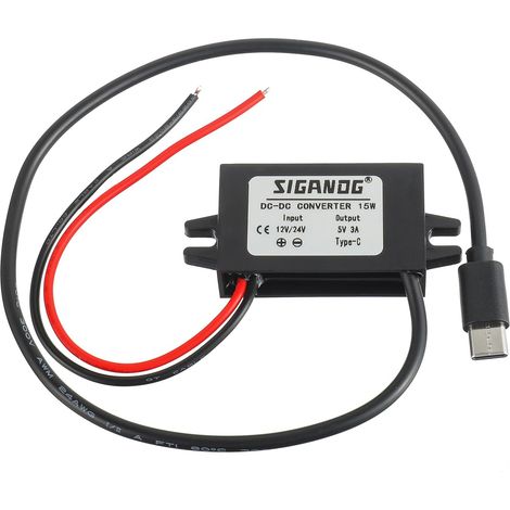 8V-32V auf 5V USB Typ-C DC-DC Spannungswandler 12V/24V auf 5V 3A 15W Abwärtswandler (1/5)