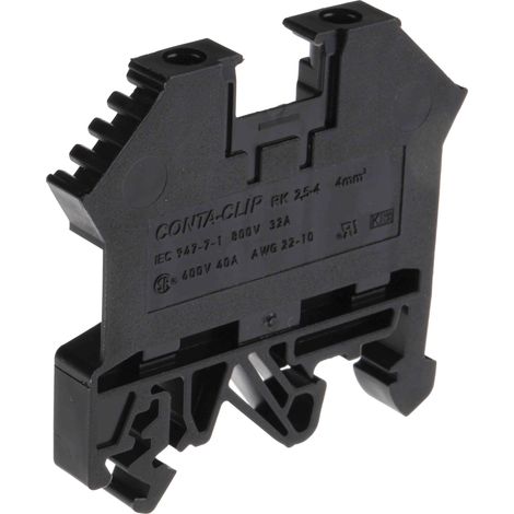 Bloc de jonction RS PRO, 0.2  4mm², Noir ( Prix pour Paquet de 10 )