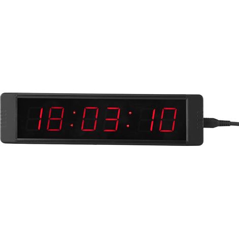 Horloge murale LED avec télécommande, minuterie et chronomètre de précision, idéale pour l'entraînement physique. (1/5)