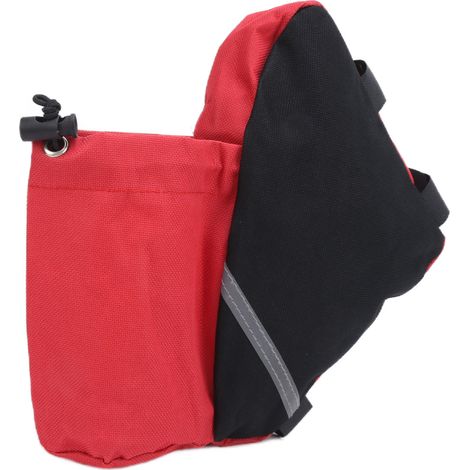 Dreieckige Fahrradtasche aus Nylon für Mountainbiker, ideal zur Aufbewahrung einer Wasserflasche und kleiner Gegenstände (rot). (1/5)