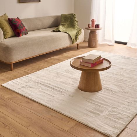 NUBE Tapis en tissu doux blanc écru - 160x230 cm (1/5)