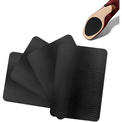 Anti-Glisse Pluie et Neige avec 4 Patins Antidérapants Chaussures Auto-Adhésifs, Semelle en Caoutchouc Résistant, Réduction du Bruit et Protection de Semelle pour Escarpins et Cuir, 15x10cm ﻿