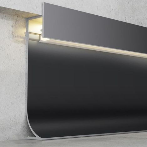 IluminaShop - Perfil de Aluminio Ska Lacado Negro 2 metros