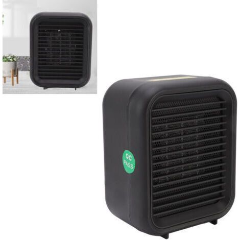 Réchauffeur d'air électrique 800W, petit chauffage en céramique noir, conception Anti-renversement, ABS, pour maison et bureau, prise ue, 220-240V (1/5)