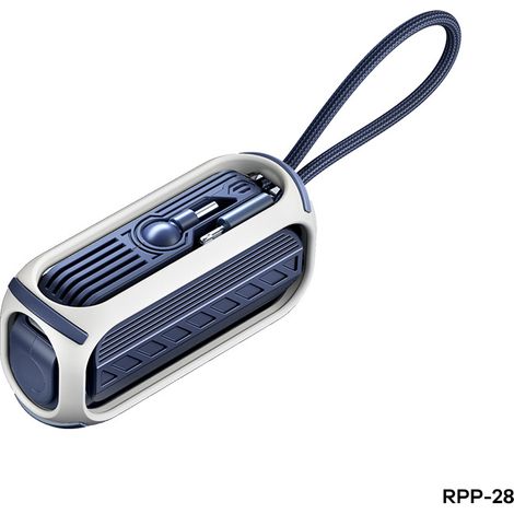 Batterie externe Capsule, charge rapide 20 W, 5 000 mAh, avec câble Type-C + iPH, mini batterie externe portable (gris) (1/5)