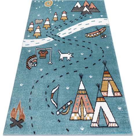 Alfombra de pasillo con refuerzo de goma  CARNABY anaranjado 80cm orange 80x940 cm (1/5)