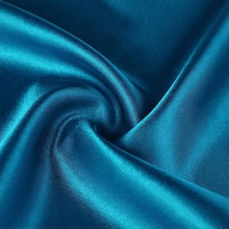 Lot de 2 taies oreiller en satin de soie pour les cheveux etpeau, avec fermeture éclair, taies Bleu Paon 50 X 90CM TAIE OREILLER (1/5)
