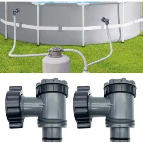 Green Mobility-Vanne de Entrée/Sortie pour Compatible avec Coleman, Intex, Bestway, Pompe de Filtre de Piscine Hors Sol, Pièces de Rechange de Pompe de Piscine, pour Tuyau de 38mm Pouces (B, Lot de 2) (1/4)