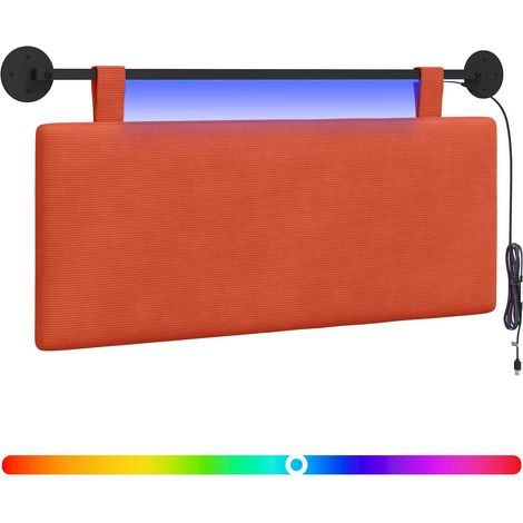 Maison Exclusive - Tête de lit suspendue Rouge orange Tissu en velours côtelé (1/5)
