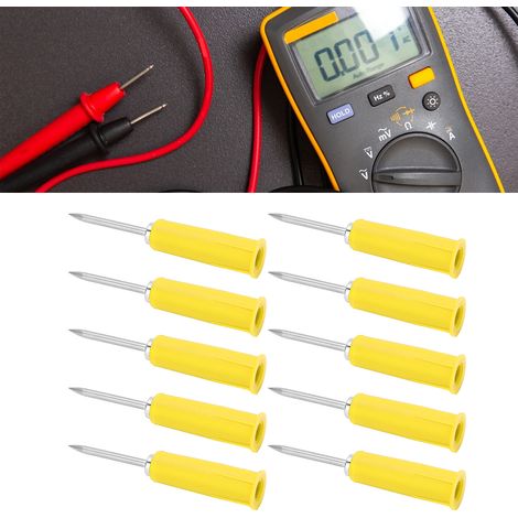 J.20014 DIY Bananenstecker 2mm auf 4mm Stiftadapter, Multimeter-Prüfspitzenstiftadapter, verkauft in 10er-Packs, gelb. (1/5)