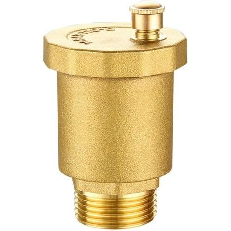 1 vanne d'aération automatique en laiton à filetage mâle pour chaudière, radiateurs, chauffe-eau solaire, réservoir d'eau (DN20 1,9 cm) (1/5)