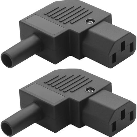 IEC C14/C13 90° Adapter Power Connector Male/Female Plug Right Angle, Female (1/5)