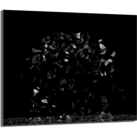 Placa protectora de vidrio para estufa 60x52 Negro (1/5)